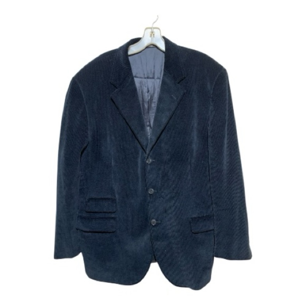 Men's Barney’s New York Italian Made Corduroy Black Blazer Sz 42 L